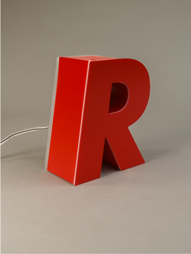 Red Letter R Metal Channel Letter custom sign from NOVA Signage - outdoor signs for business sign maker near Vancouver, BC